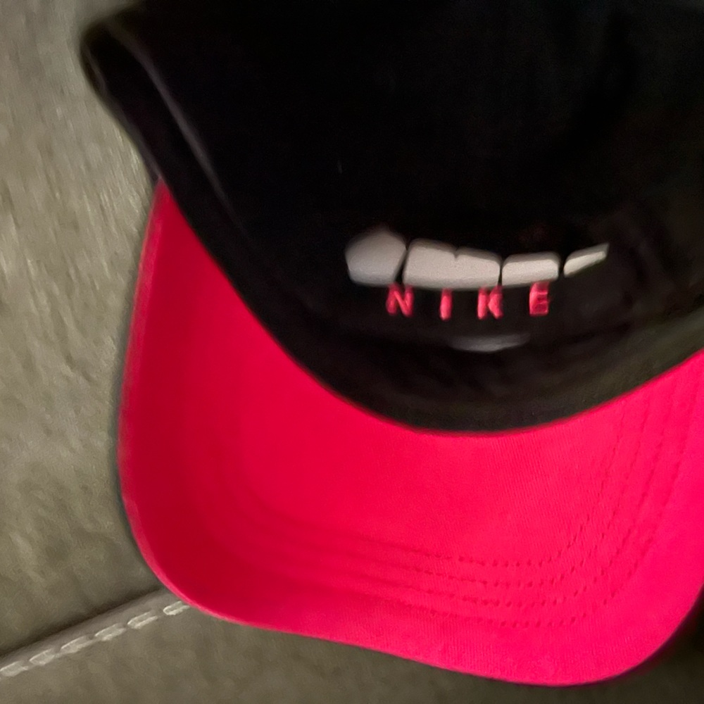 Nike black Pink daisy flower Youth Cap Hat Baseball Adjustable Brim girl youth - Picture 4 of 4